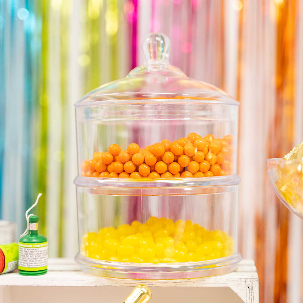 Plastic 3 Tier Candy Jar with Lid