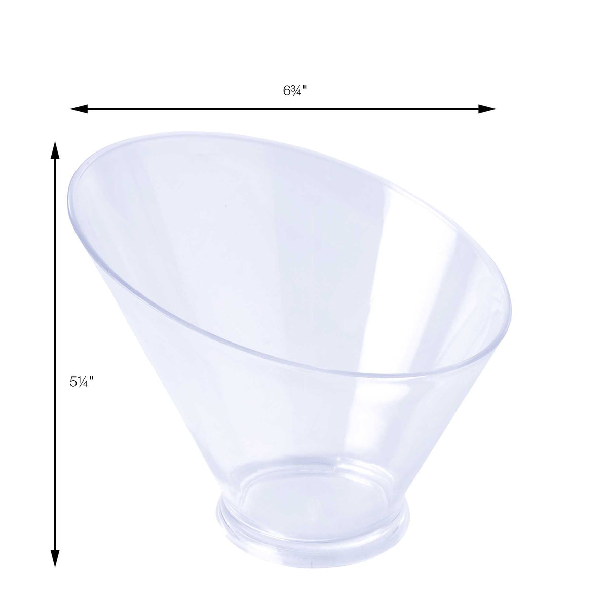 Angled Plastic Serving Bowl