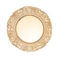 Baroque Plastic Charger Plate With Filigree Rim 14" - Gold