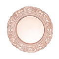 Baroque Plastic Charger Plate With Filigree Rim 14" - Rose Gold