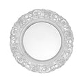 Baroque Plastic Charger Plate With Filigree Rim 14" - Silver