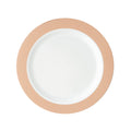10.5" Disposable Deluxe Plastic Plate with Metallic Rim - Rose Gold