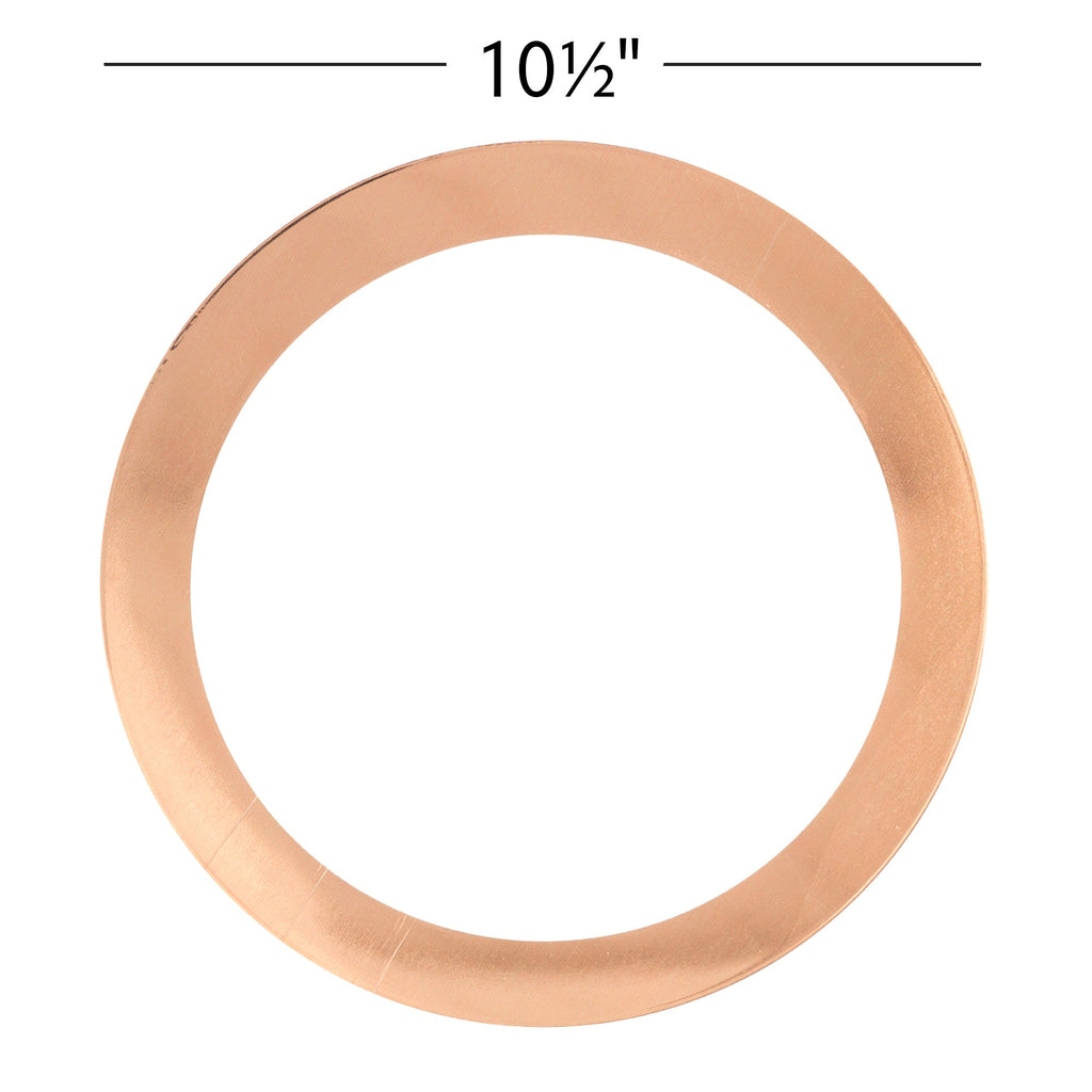 10.5" Disposable Deluxe Plastic Plate with Metallic Rim - Rose Gold