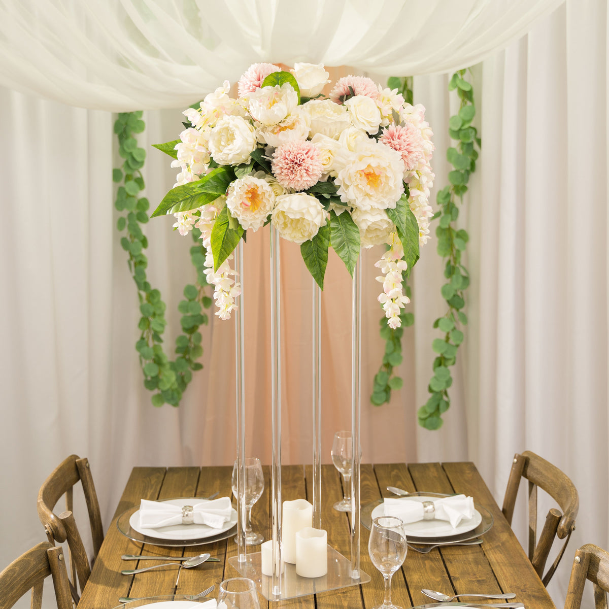 Modern Acrylic Floral Riser 48"