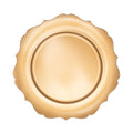 Scalloped Plastic Charger Plate 13" - Gold