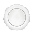 Scalloped Plastic Charger Plate 13" - Silver