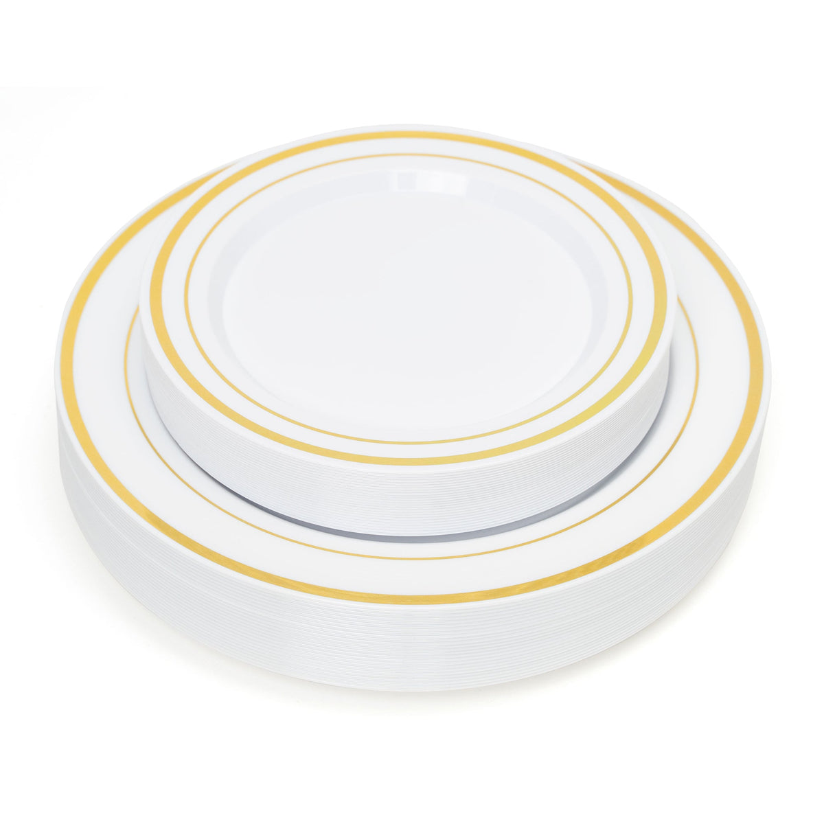 Deluxe Disposable Plates - Set of 50 - Gold