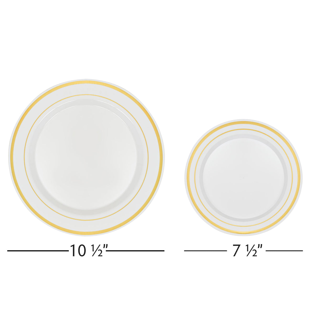 Deluxe Disposable Plates - Set of 50 - Gold