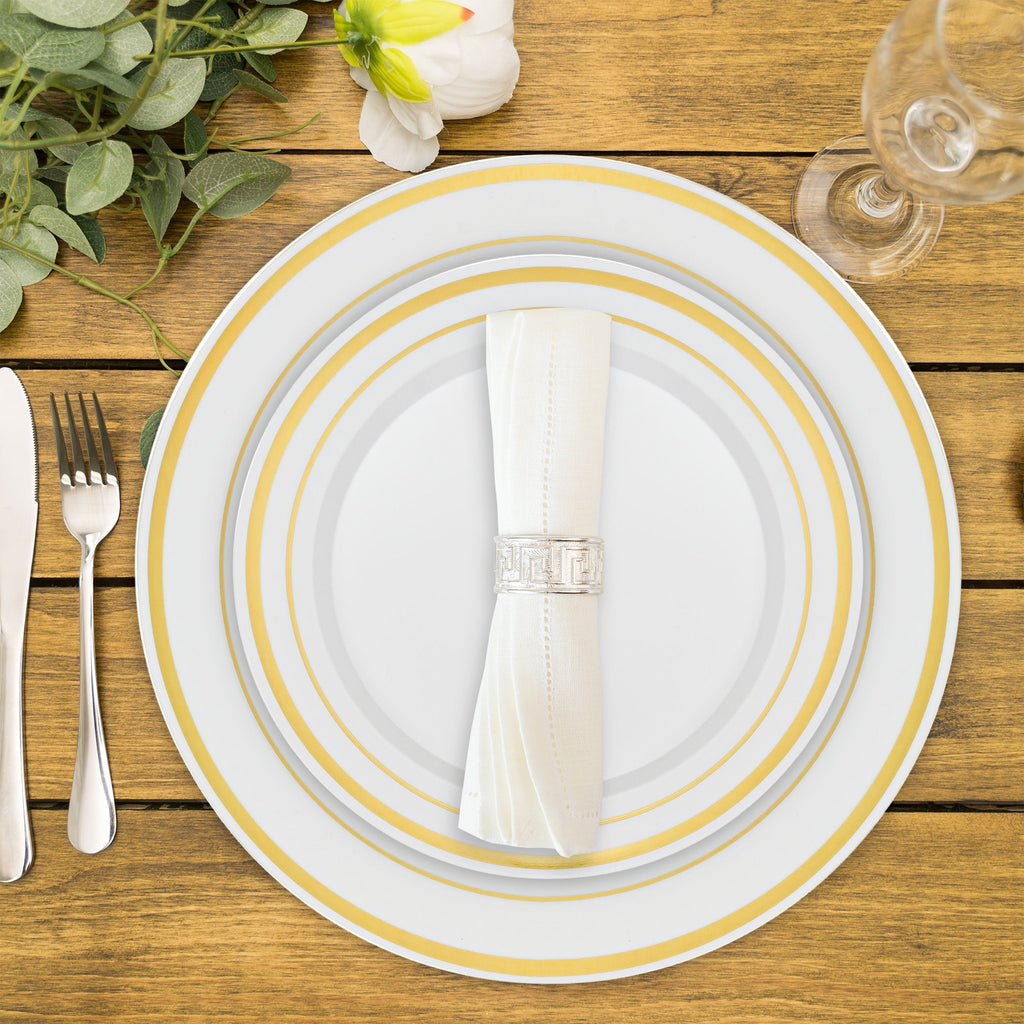 Deluxe Disposable Plates - Set of 50 - Gold