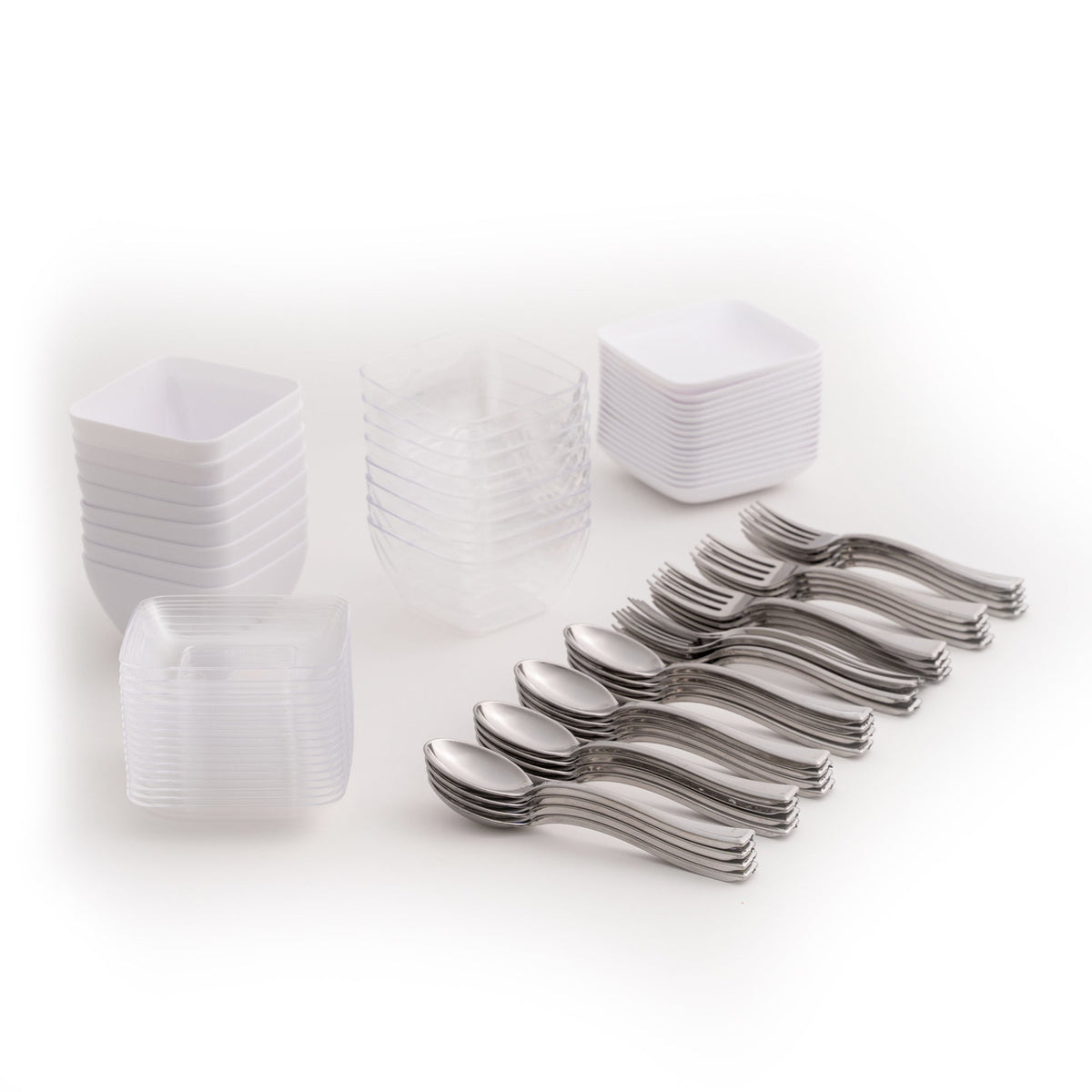 Premium Plastic Mini Appetizer & Dessert - 96 Pieces
