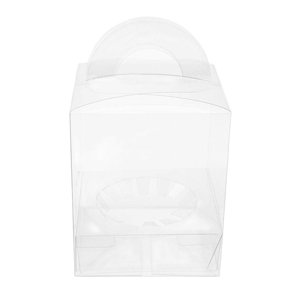 12 PC Clear Plastic Cupcake Display Box with Top Handle Holder