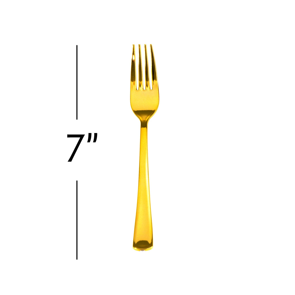 Plastic Premium Cutlery Set - 100 Pcs - Gold