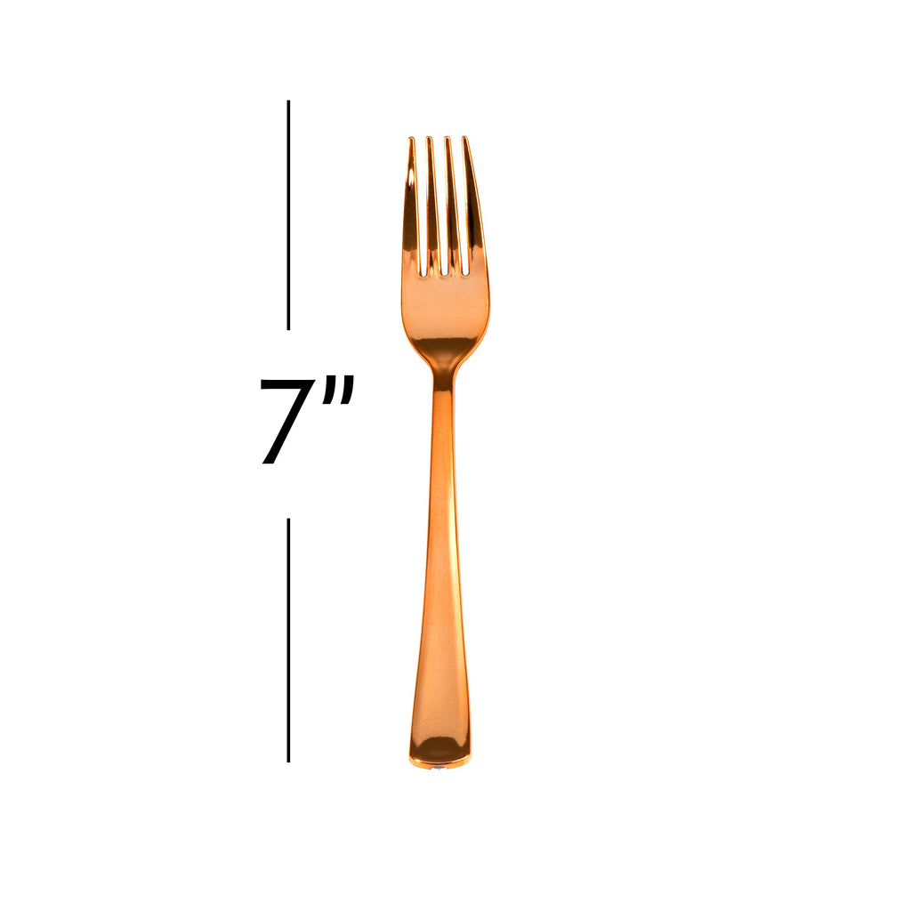 Plastic Premium Cutlery Set - 100 Pcs - Rose Gold