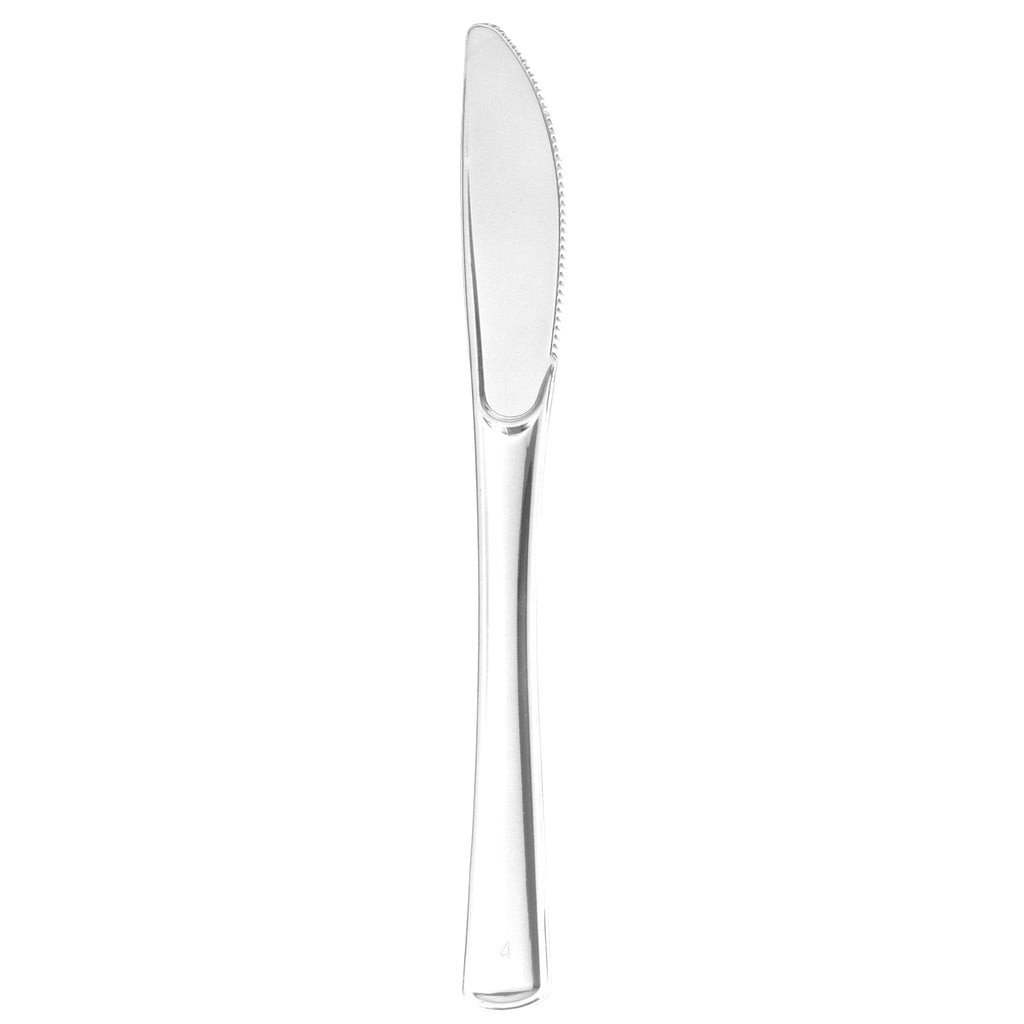 Plastic Premium Knives Set - 50 pcs - Silver