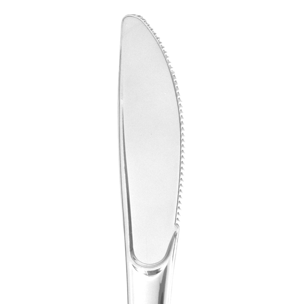 Plastic Premium Knives Set - 50 pcs - Silver