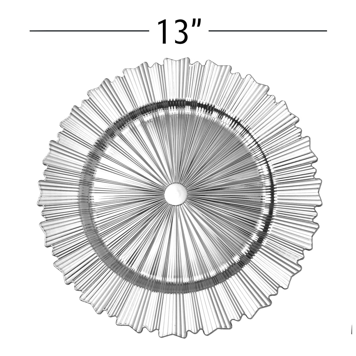Modern Plastic Charger Plate 13" - Silver