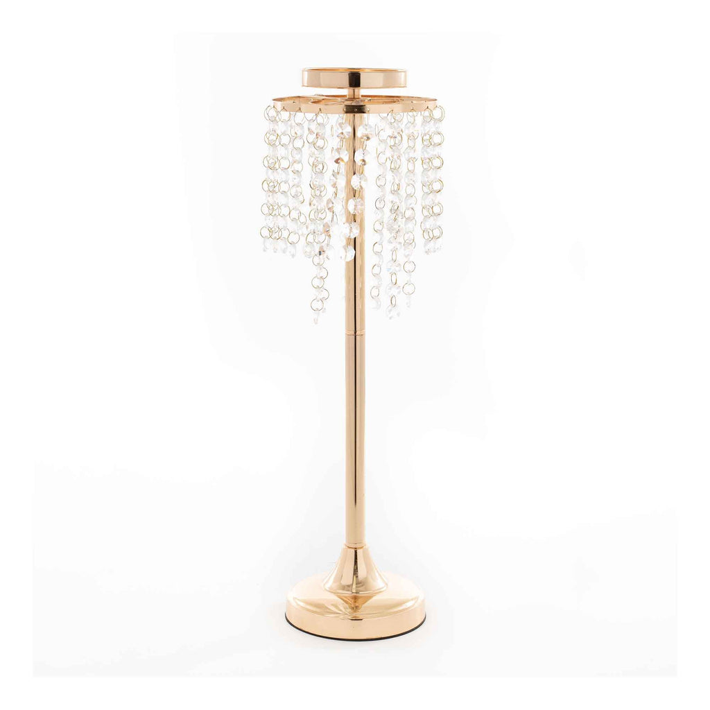 Crystal Drop Centerpieces - Gold
