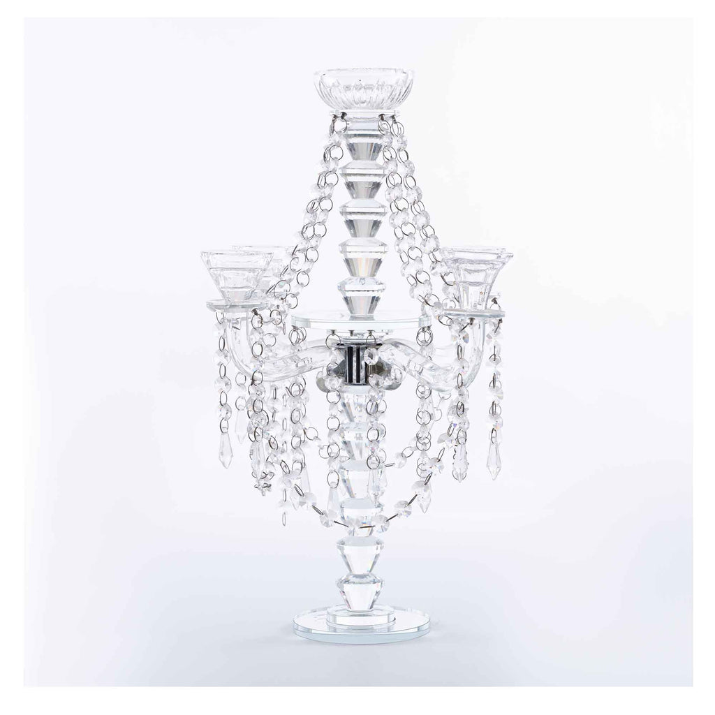 Crystal Table Centerpiece 18.5"