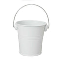Small Metal Bucket - White 4.25" Tall