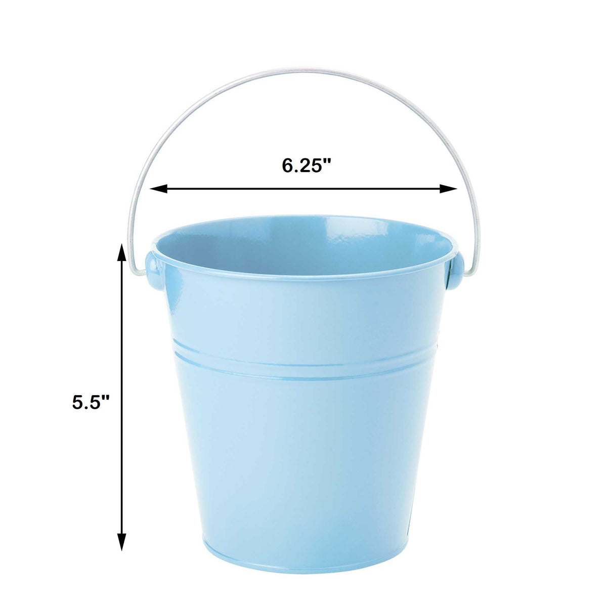 Medium Metal Pail Bucket - Fuchsia