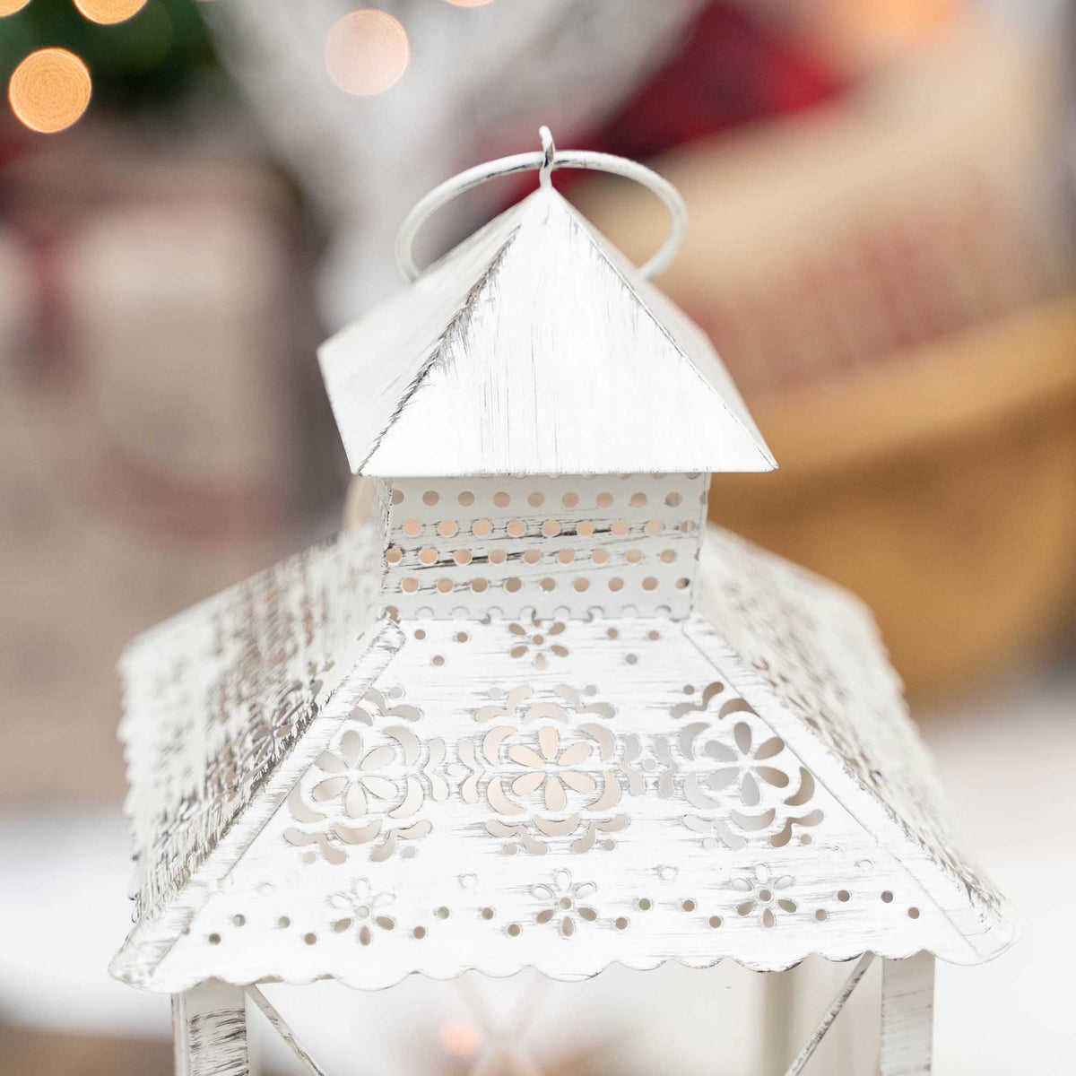 Rustic Metal Lantern 11.5"