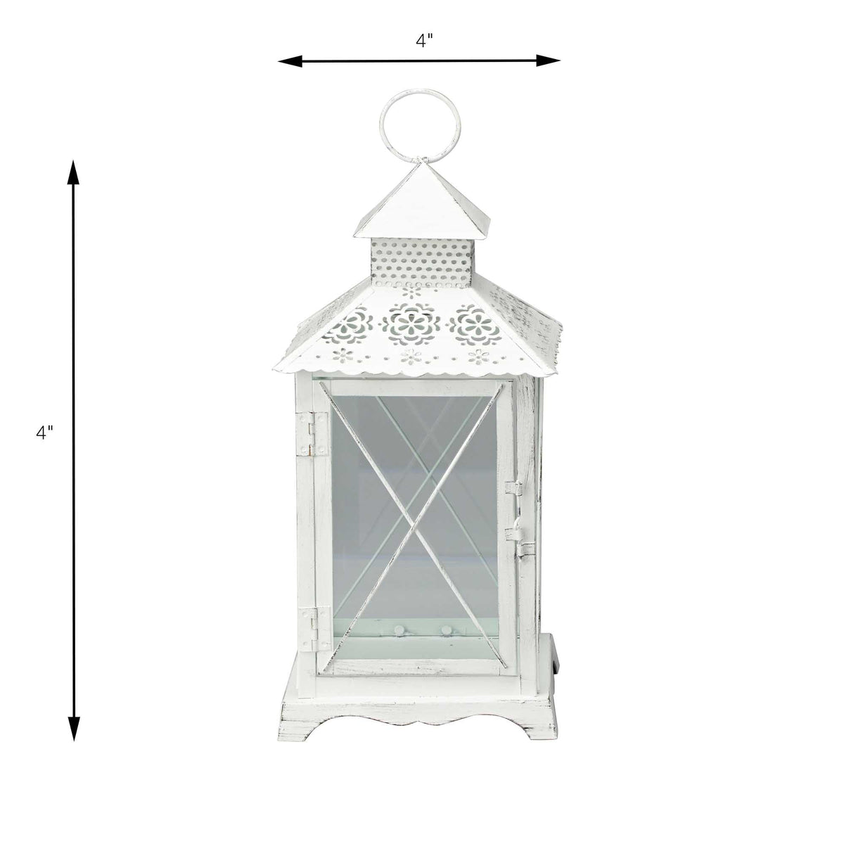 Rustic Metal Lantern 11.5"