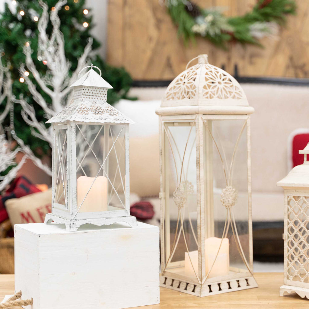 Rustic Metal Lantern 11.5"