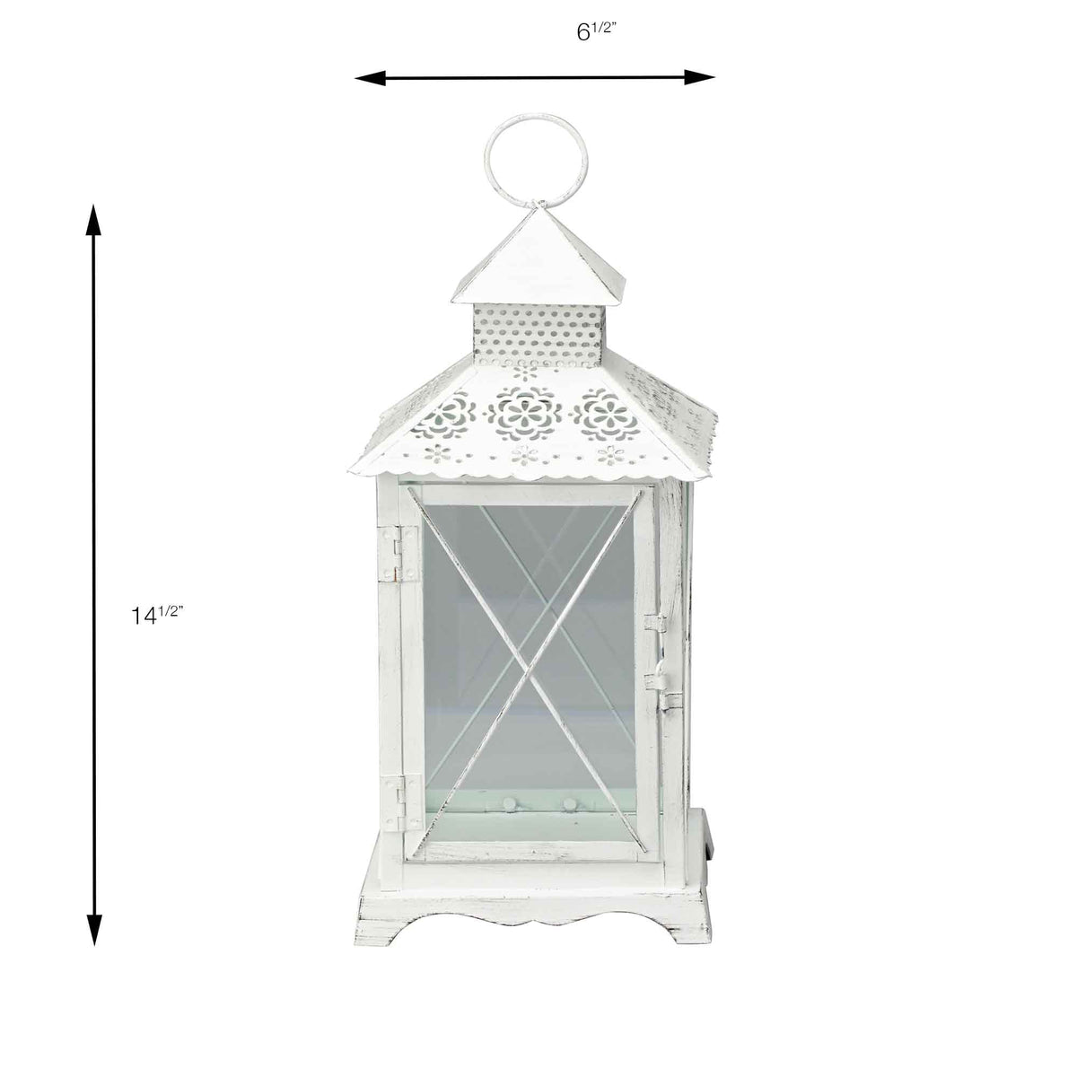 Rustic Metal Lantern 14.5"