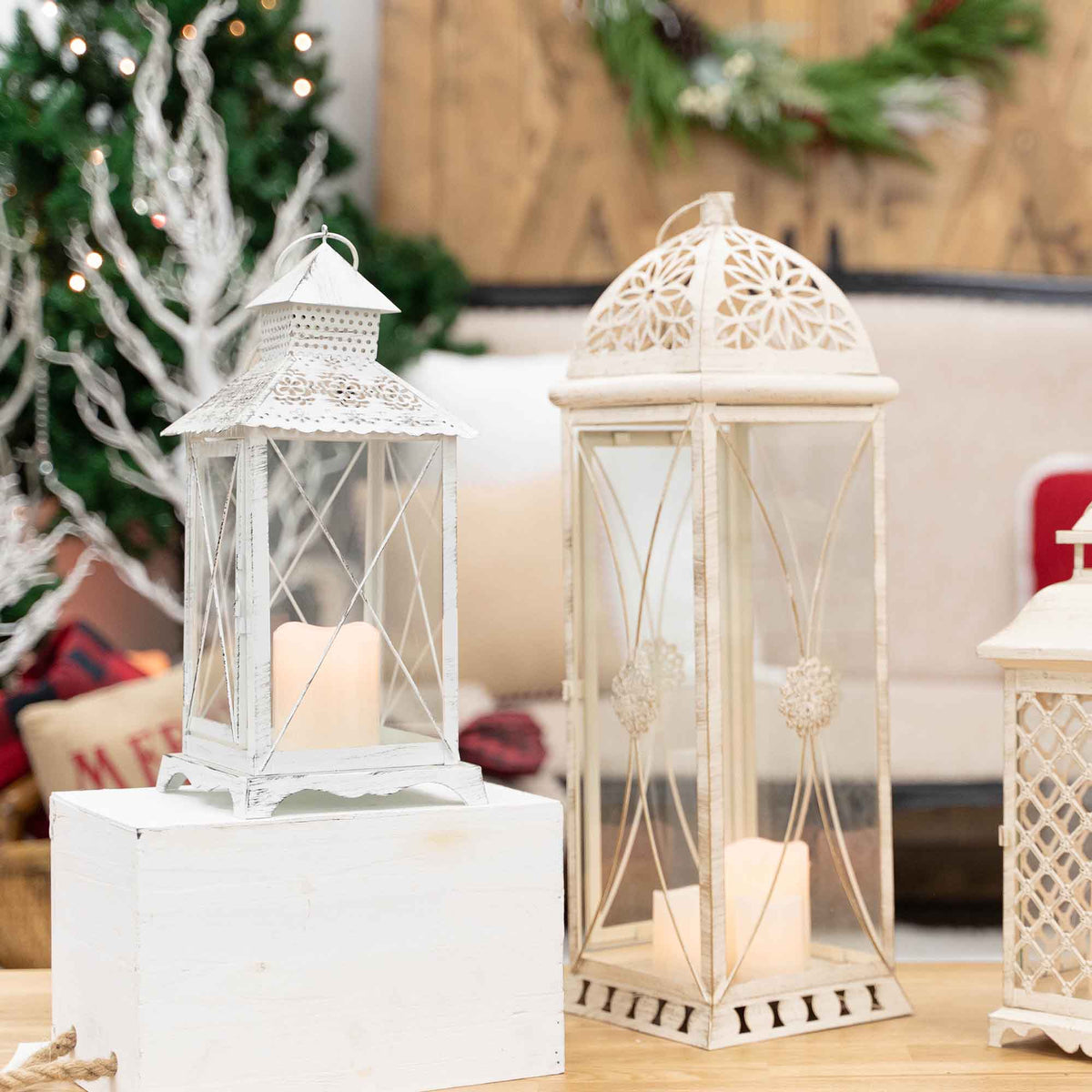 Rustic Metal Lantern 14.5"