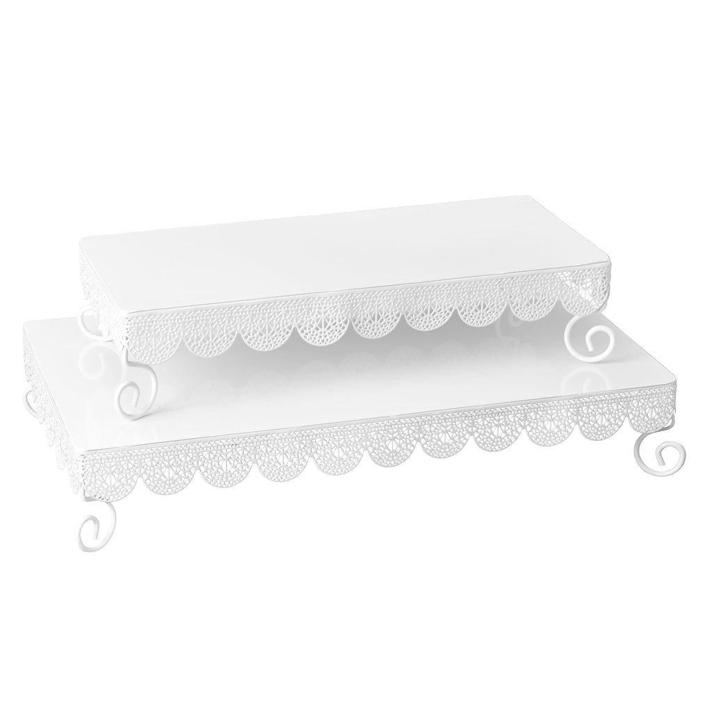 Lacey Rectangular Treat Stands - Set of 2
