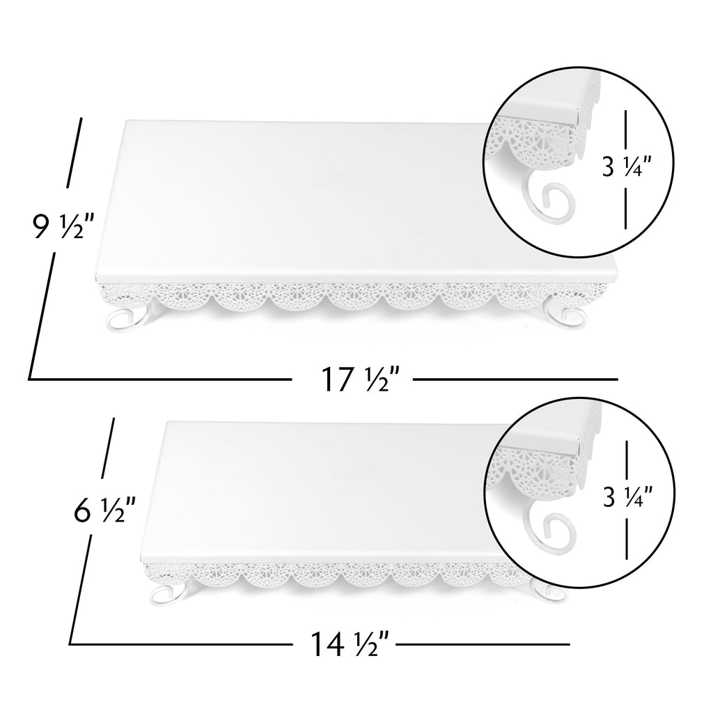 Lacey Rectangular Treat Stands - Set of 2