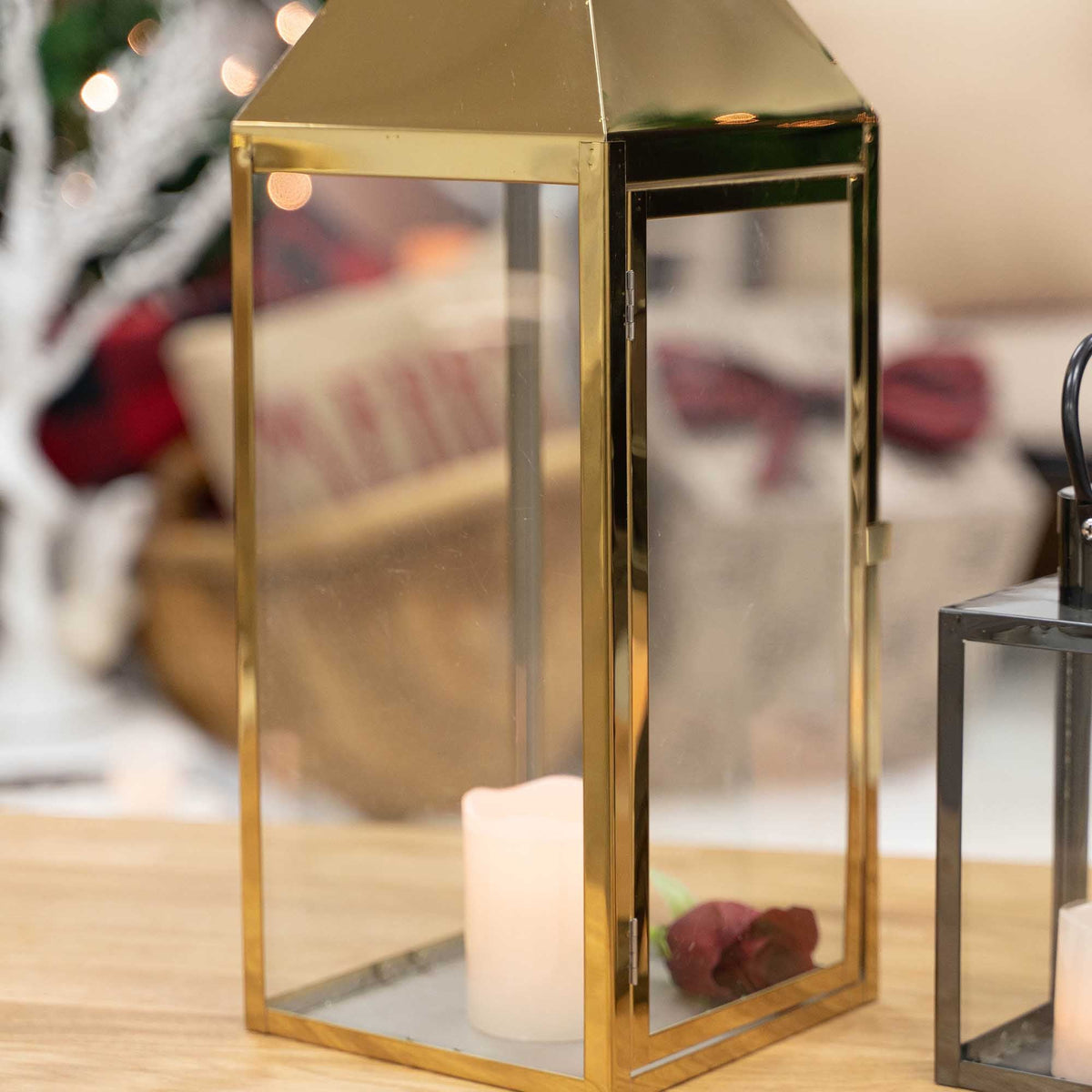 Metal Lantern Set - Silver - Set of 3