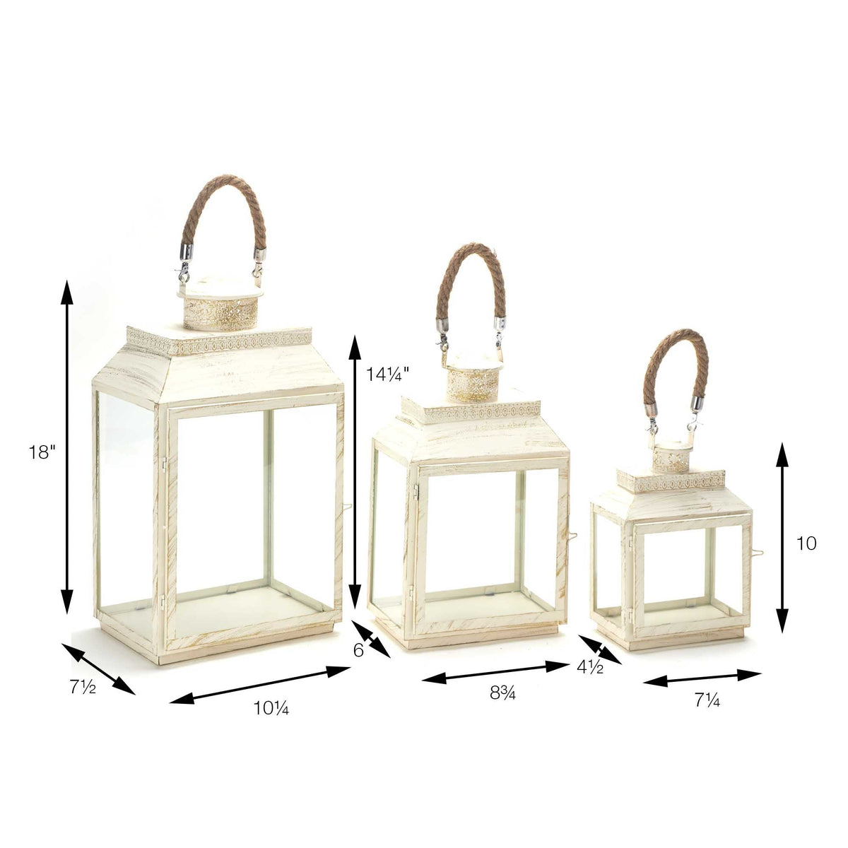 Metal Lantern Set - Set of 3