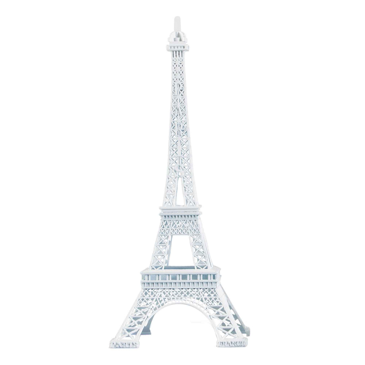 Metal Eiffel Tower Sculpture 20" Tall - White