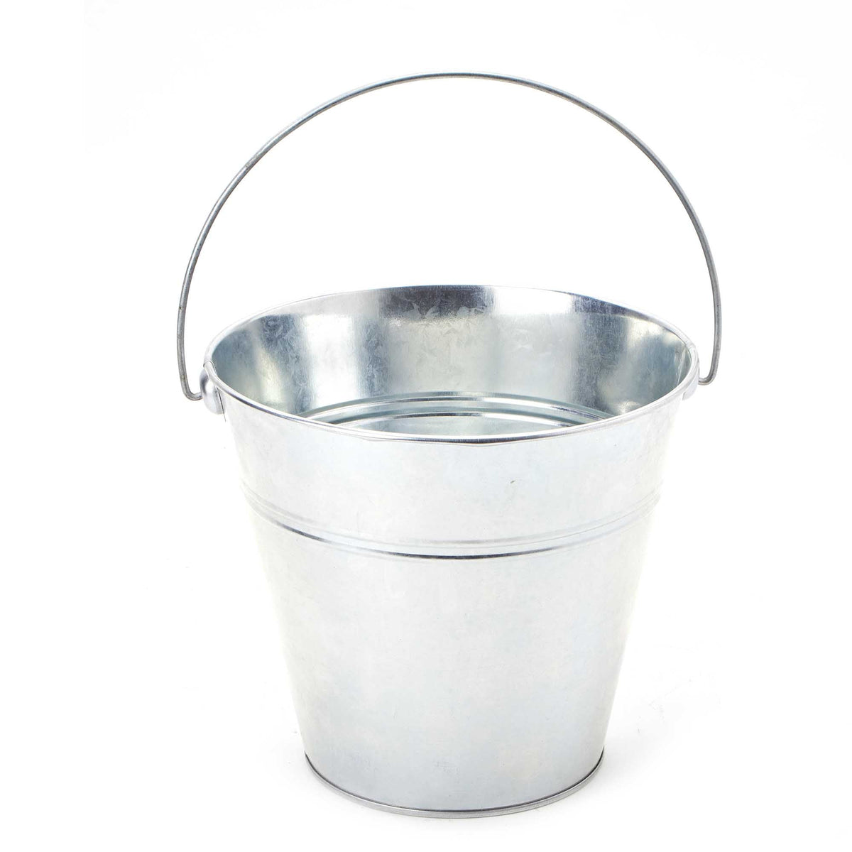 Extra Large Metal Bucket - Silver