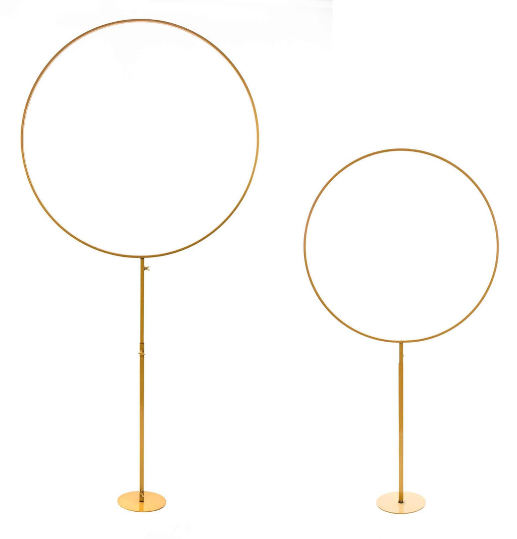 Metal Hoop Set - Gold - Set of 2