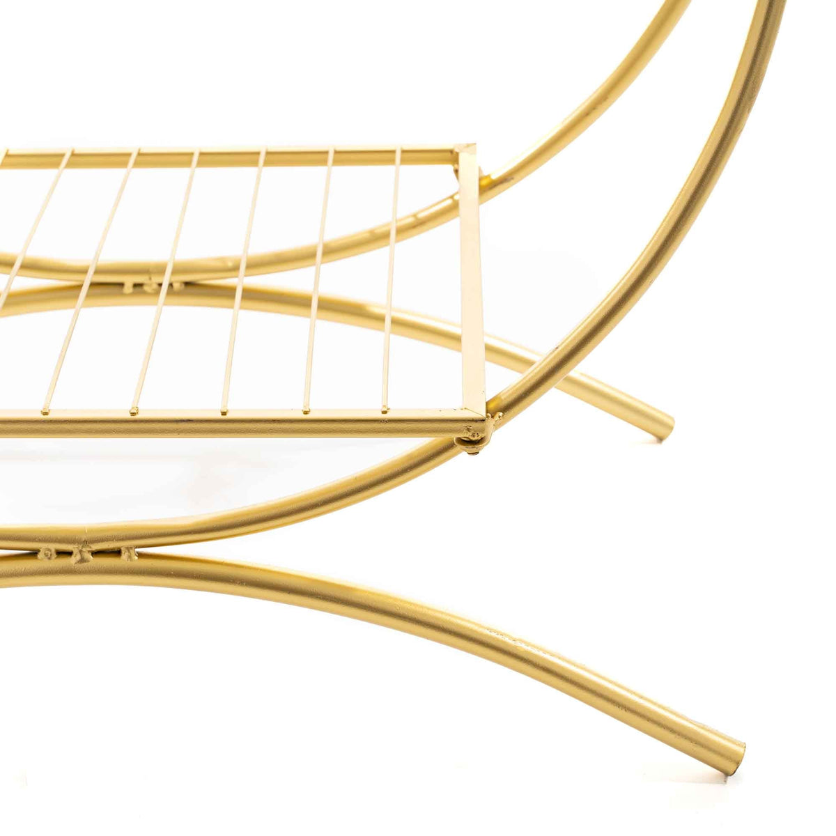 Floral Twin Hoop Centerpiece 24" - Gold