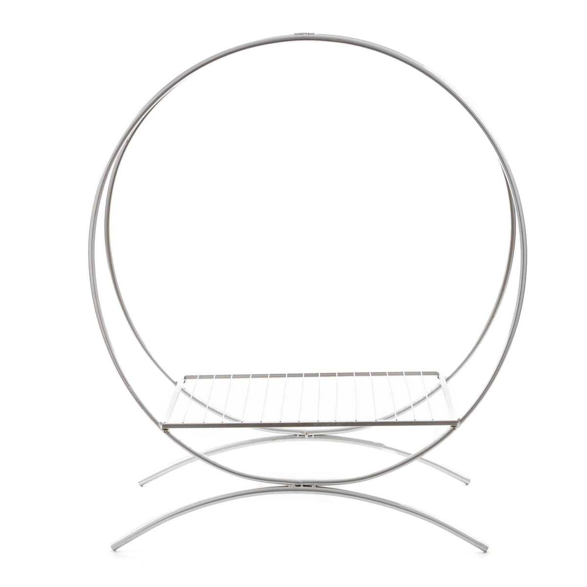 Large Floral Hoop Centerpiece-Silver