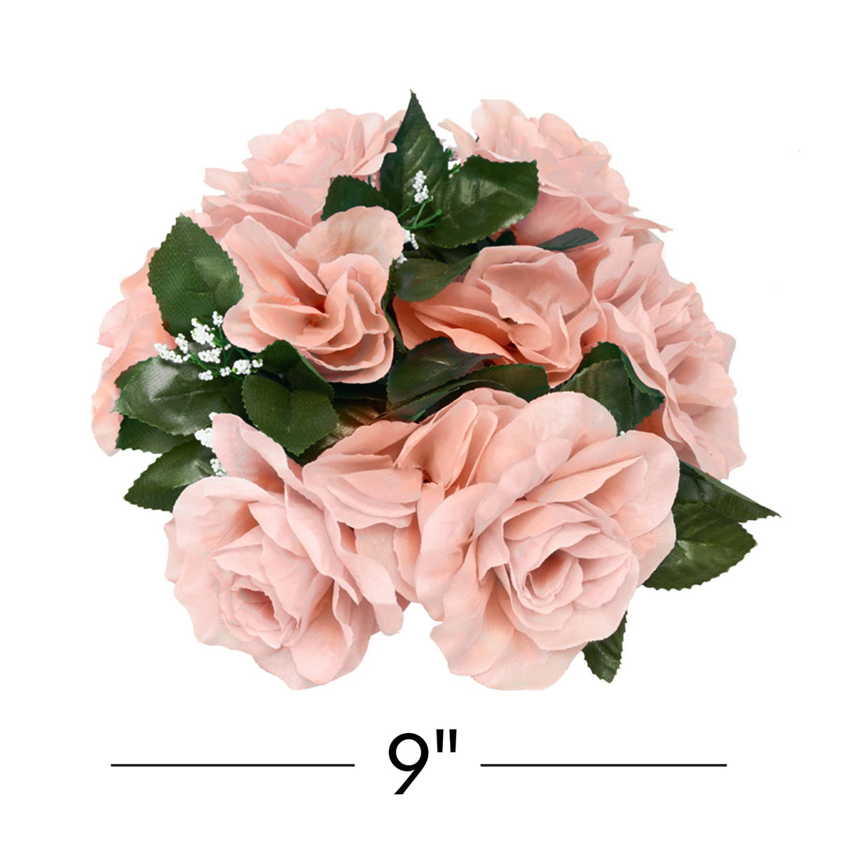 Fabric Flower Ring - Blush - Pack of 12