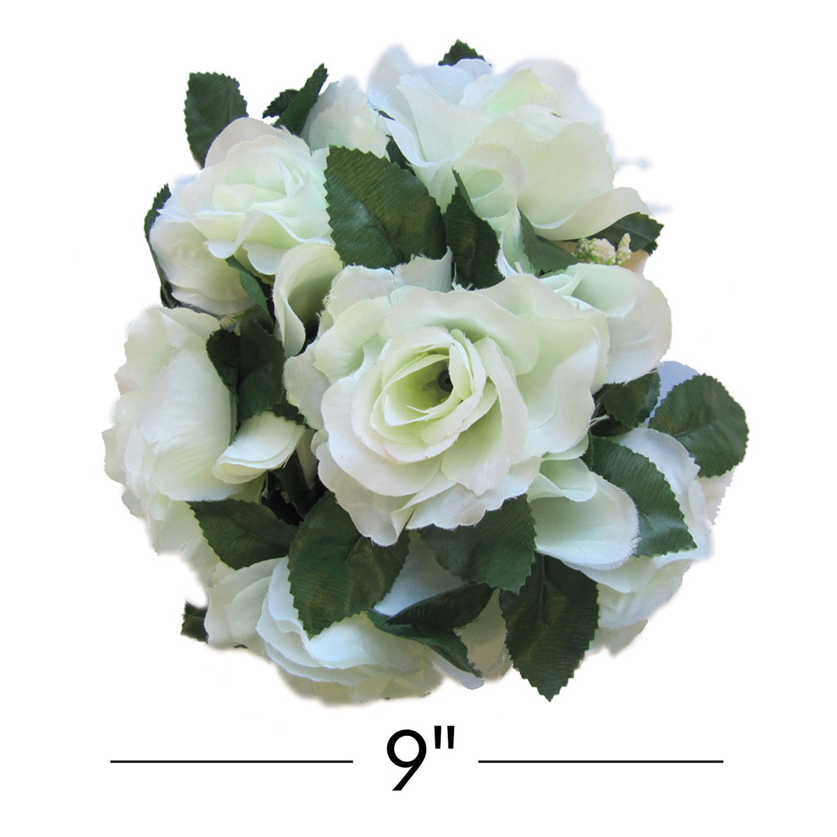 Fabric Flower Ring - Ivory - Pack of 12