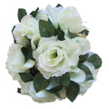 Fabric Flower Ring - Ivory - Pack of 12