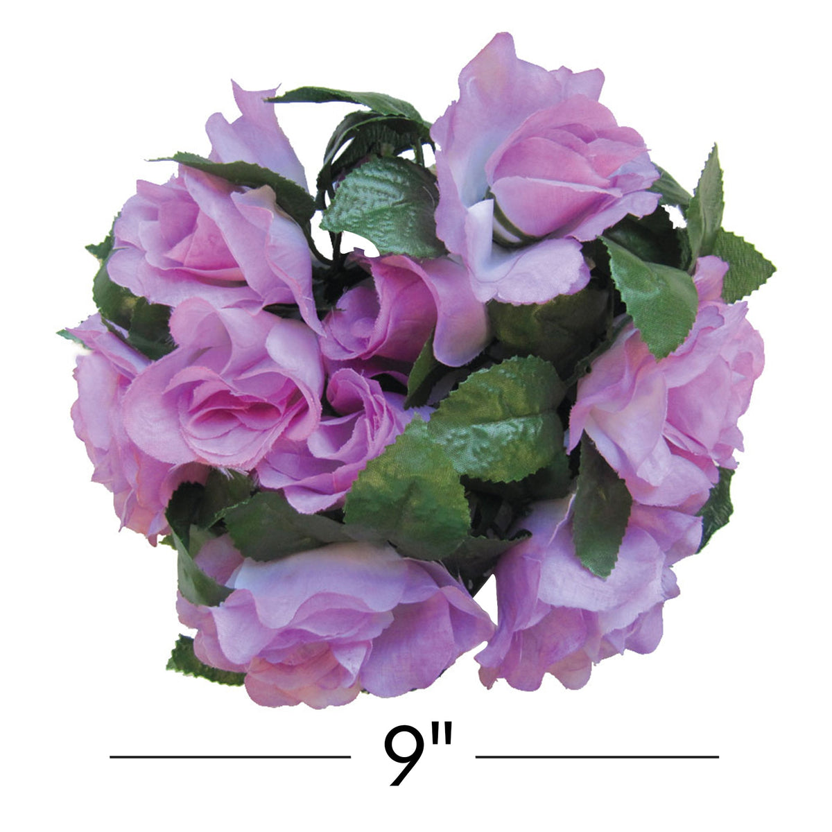 Fabric Flower Ring - Lavender - Pack of 12