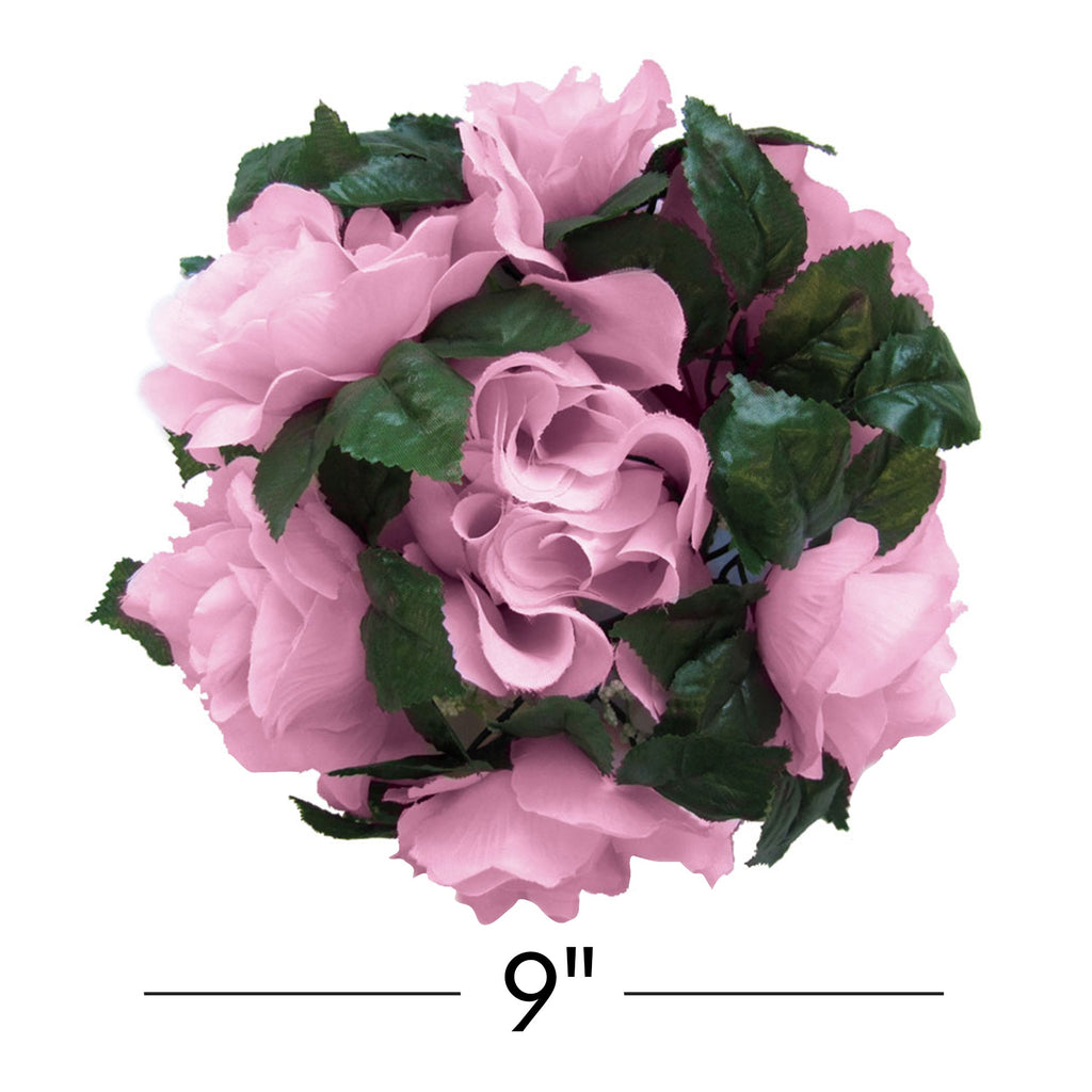 Fabric Flower Ring - Pink - Pack of 12