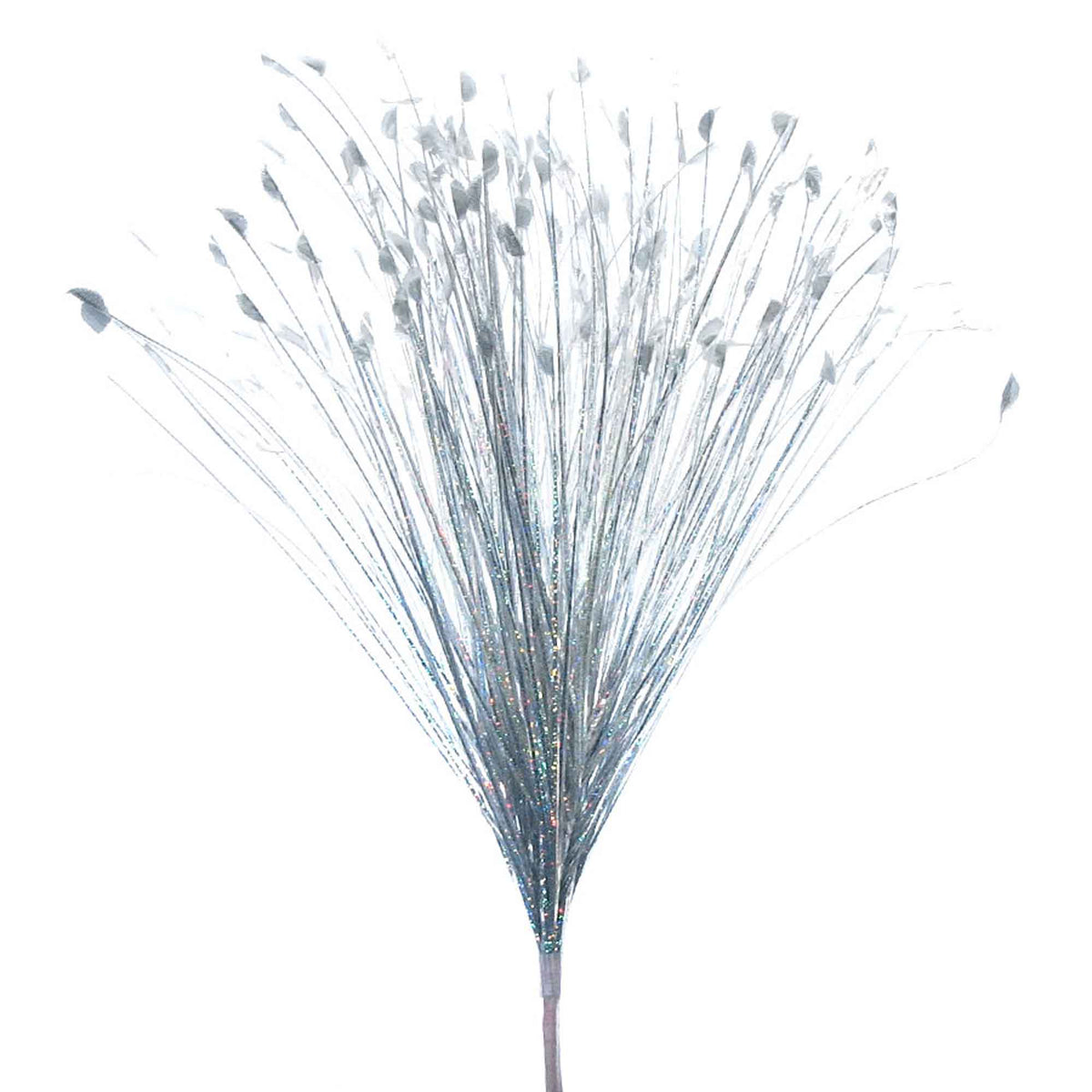 Metallic Onion Grass Spray Pick - Silver