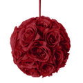 Ten Inch Floral Pomander - Burgundy