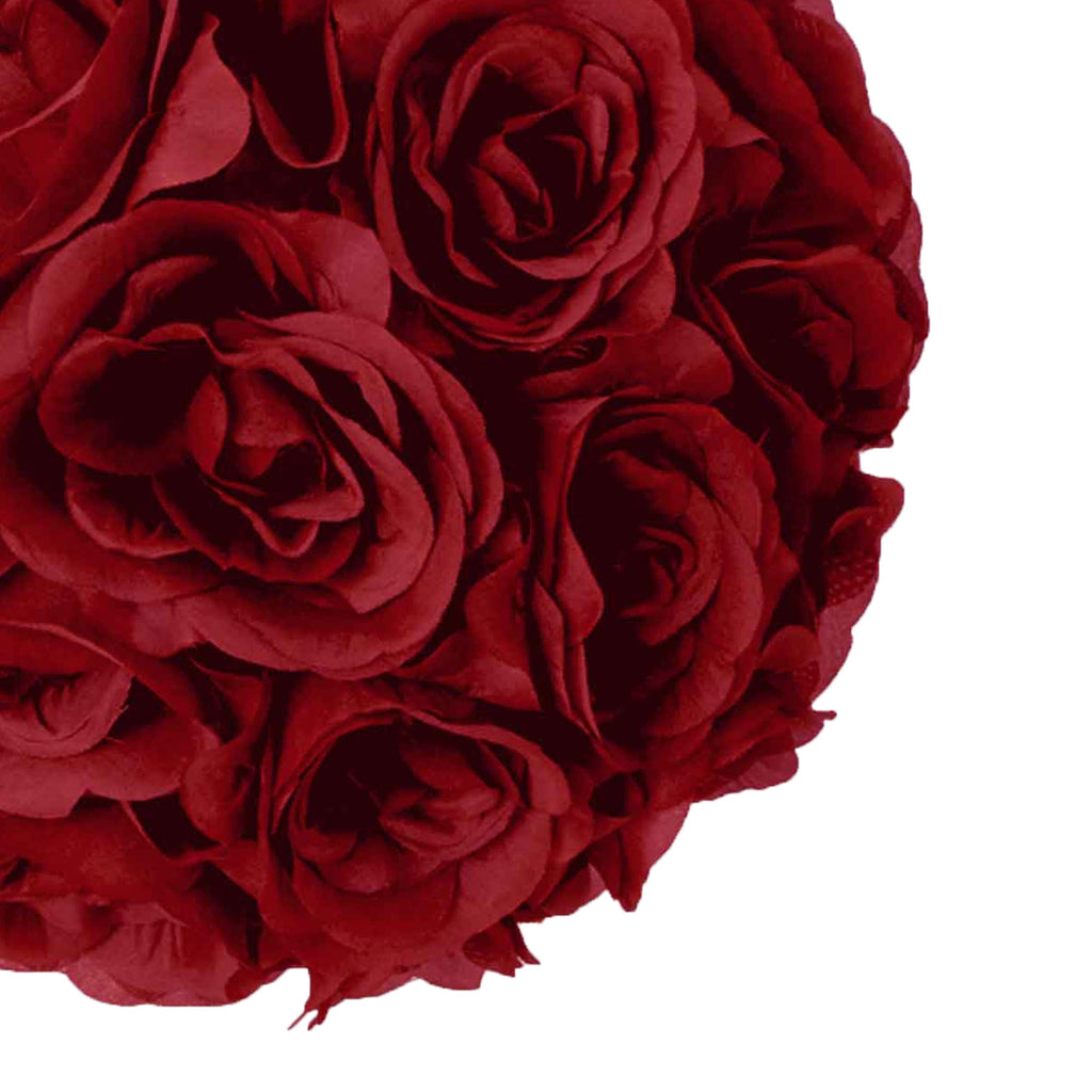 Ten Inch Floral Pomander - Burgundy