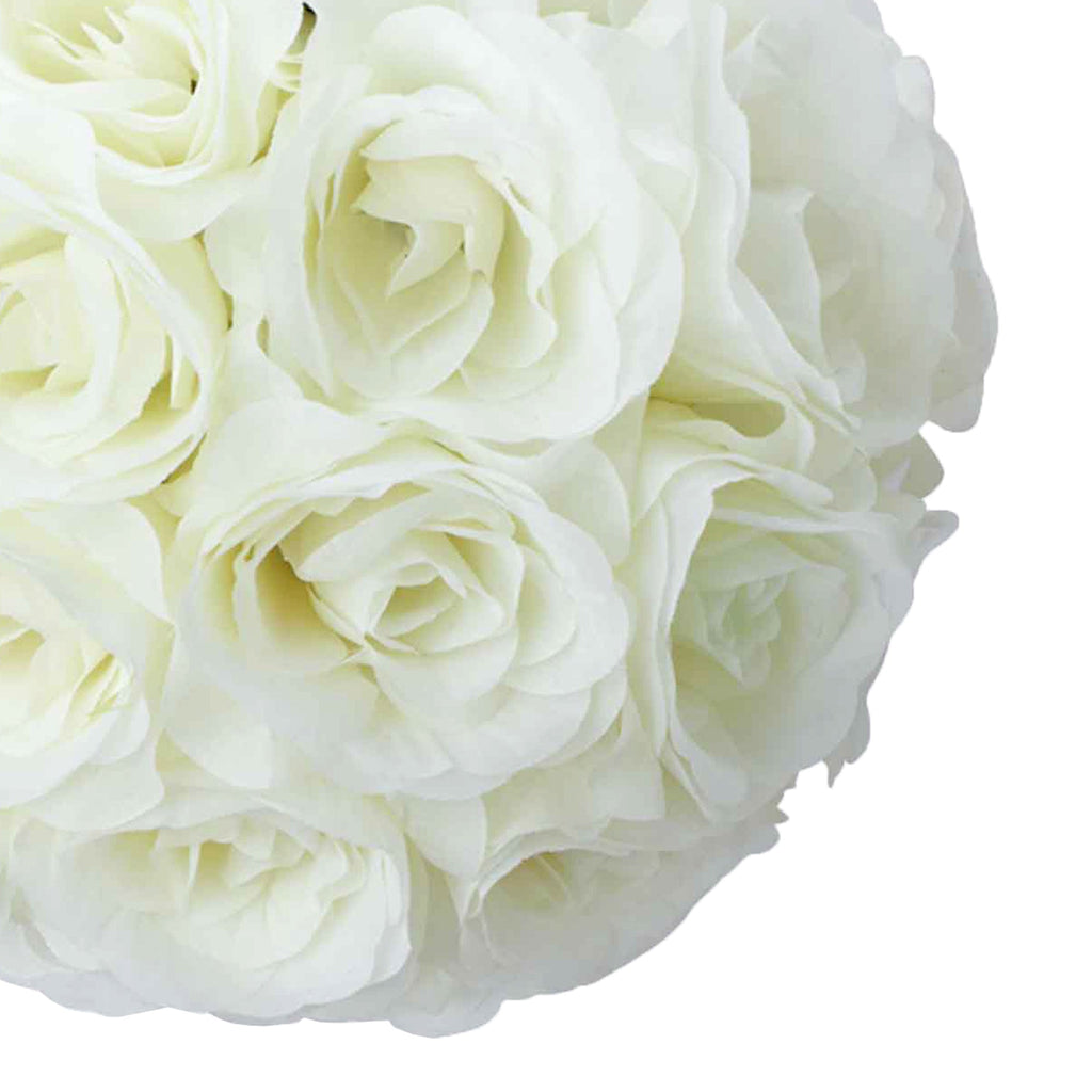 Ten Inch Floral Pomander - Ivory
