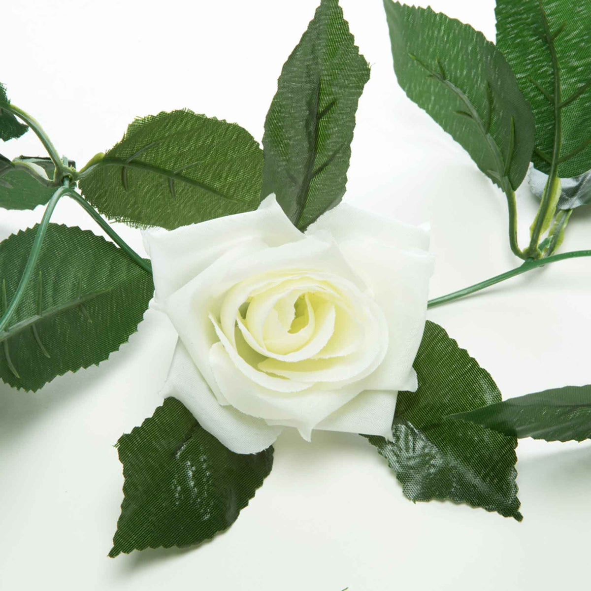 Artificial Rose Garland - White