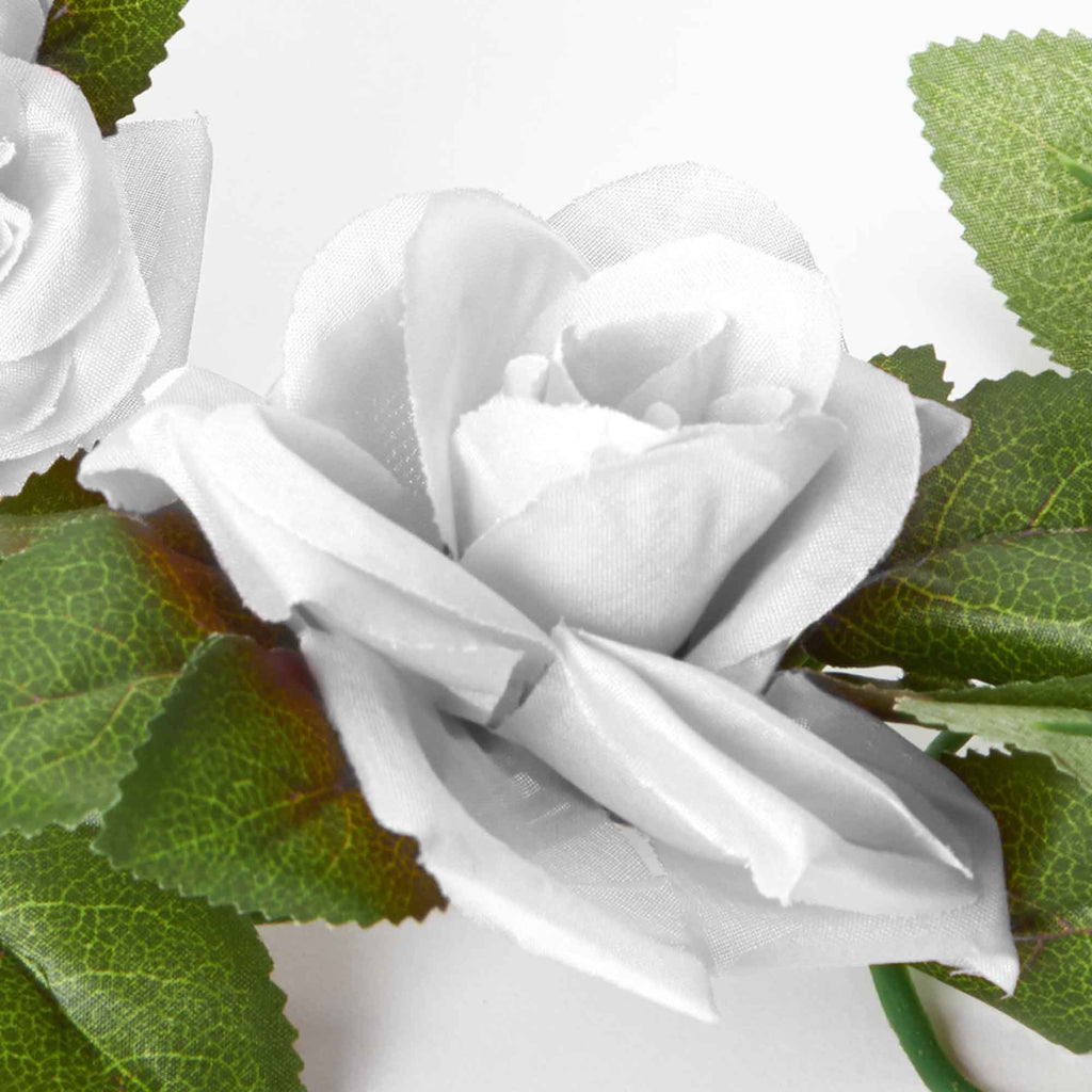Artificial Rose Garland - White