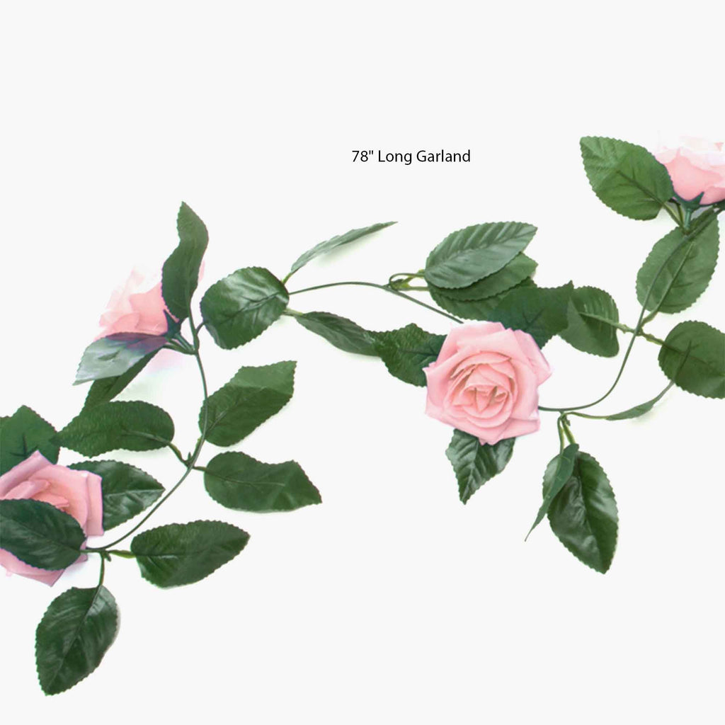Artificial Rose Garland - White